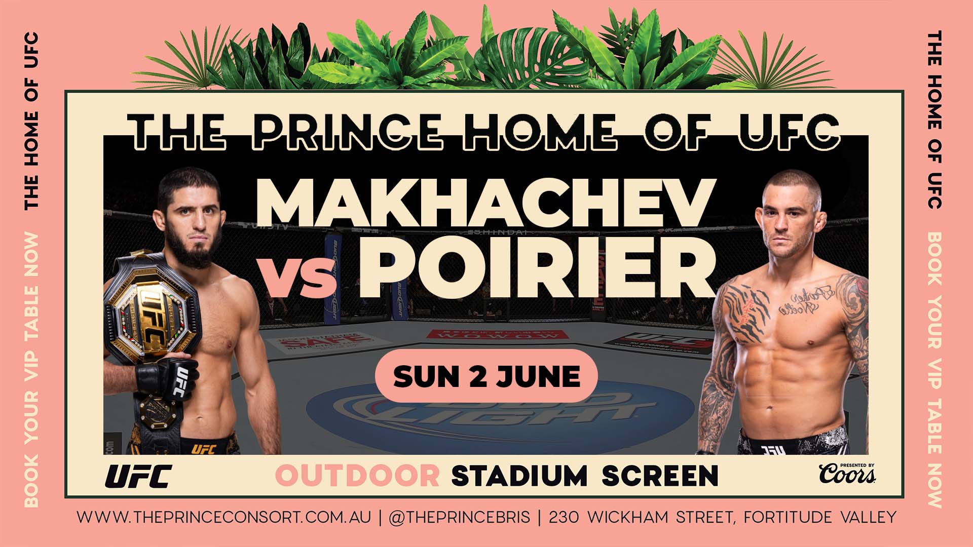 Get Your Tickets to UFC 302 Makhachev vs Poirier | Whats on at The Prince Consort