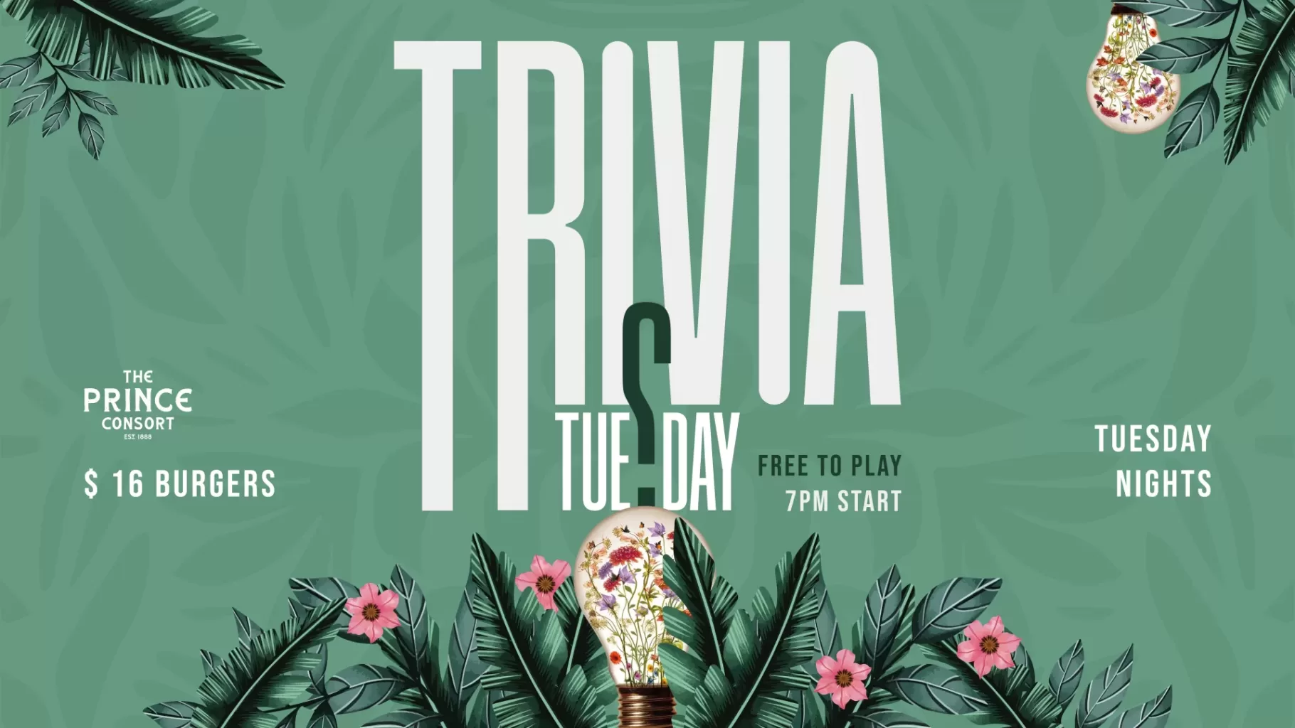 Get Your Tickets to Trivia Tuesdays | Whats on at The Prince Consort
