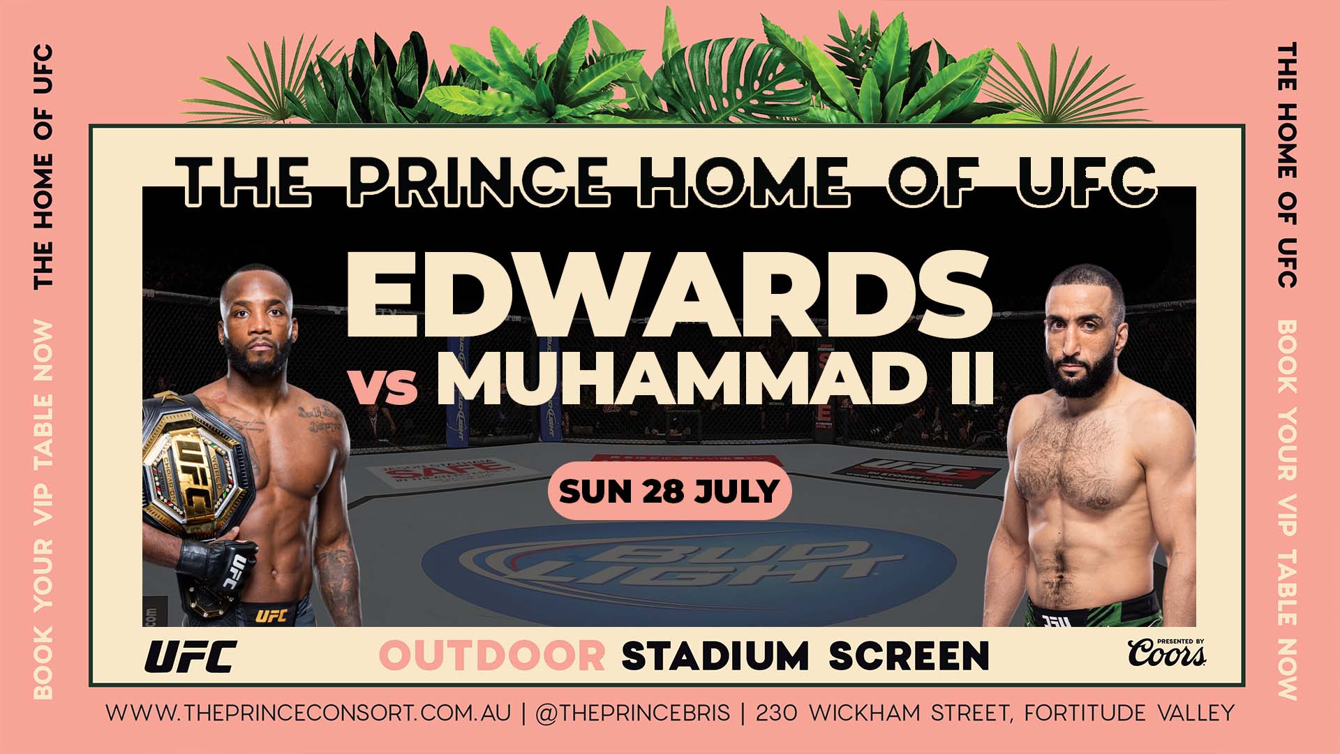 UFC 304 Edwards vs Muhammad II | Events at The Prince Consort