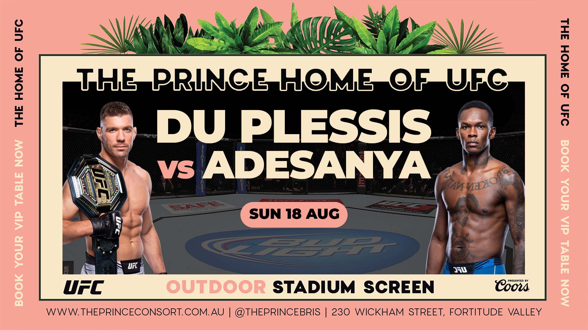 UFC 304 Du Plessis vs Adesanya | Events at The Prince Consort