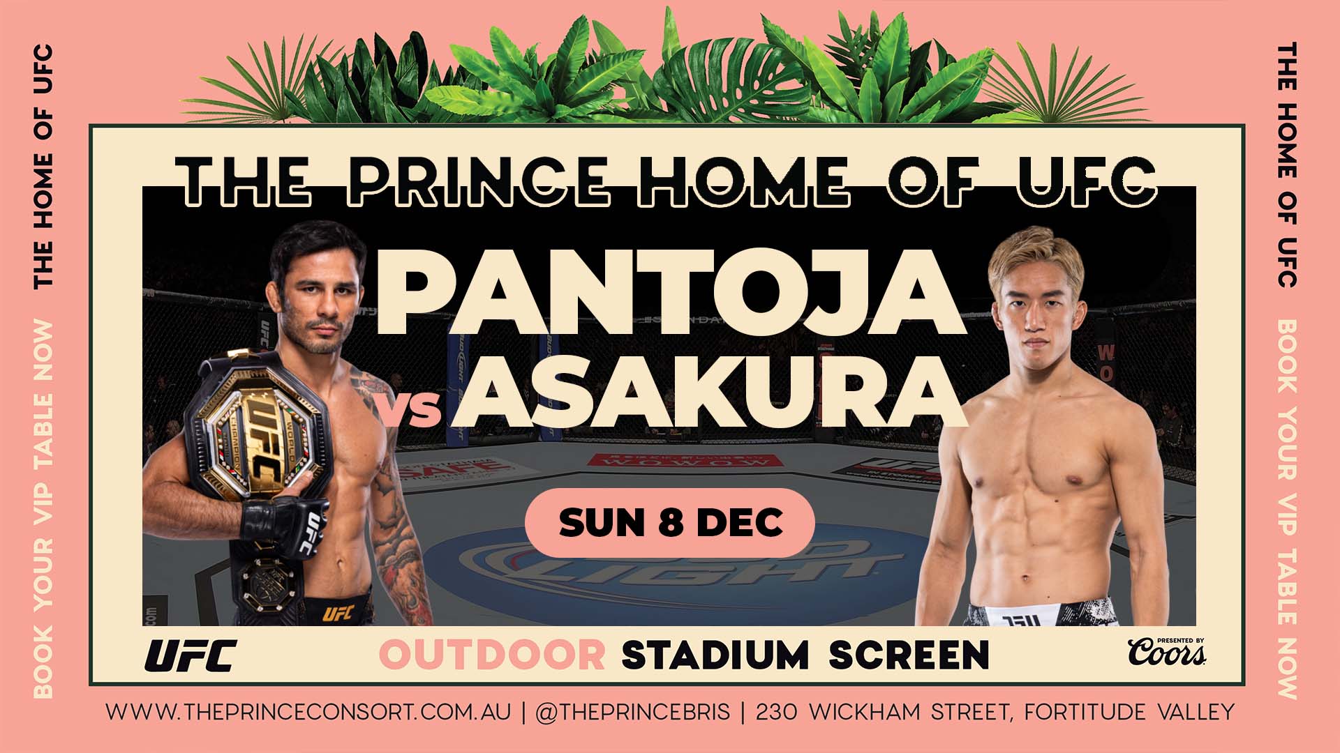 UFC 310 Pantoja vs Asakura | Events at The Prince Consort