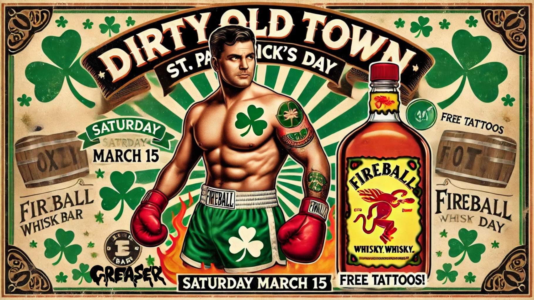 DIRTY OLD TOWN | Free Tatts for St Pats | Events at The Prince Consort